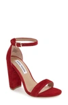 Steve Madden Carrson Sandal In Dark Red Suede