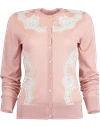 DOLCE & GABBANA Cashmere and Silk Cardigan with Lace Detail