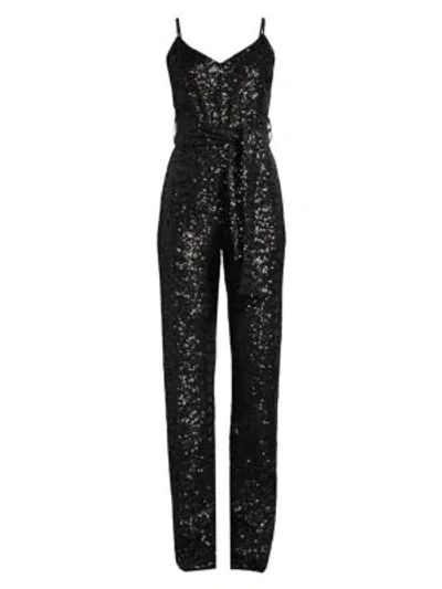 Black Halo Bracy Sequined Jumpsuit In Night Sky