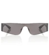 Balenciaga Acetate Mono Rectangle Sunglasses In Black