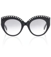 ALAÏA EMBELLISHED ACETATE SUNGLASSES,P00401702