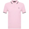 FRED PERRY TWIN TIPPED POLO T SHIRT PINK,119629