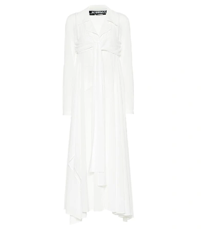 Jacquemus La Dressing Gown Saint Jean Maxi Dress In White