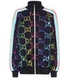 Gucci Technical Jersey Jacket With Gg Sequins In Multicoloured