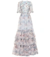 COSTARELLOS Embellished floral organza gown,P00370041