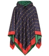 GUCCI REVERSIBLE PRINTED NYLON PONCHO,P00384842