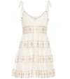 ZIMMERMANN VENETO COTTON AND SILK MINIDRESS,P00393286