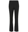 Valentino Mid-rise Wool And Silk Pants In Black