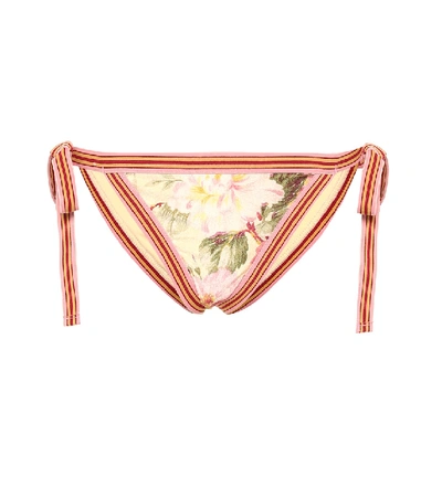 Zimmermann Honour Floral Bikini Bottoms In Yellow