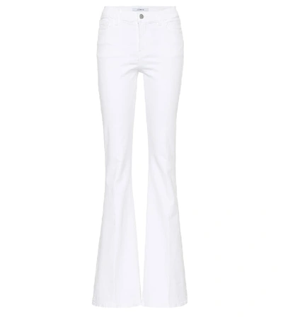 J Brand Valentina High Waist Flare Leg Jeans In White