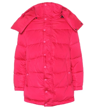 Balenciaga Swing Oversized Padded Ripstop Coat In Pink