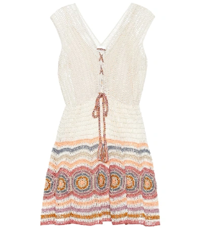 Anna Kosturova Janice Crochet Dress In Beige