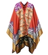 ETRO WOOL AND SILK BLEND PONCHO,P00395062