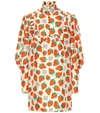 GUCCI Strawberry-print silk blouse,P00380758