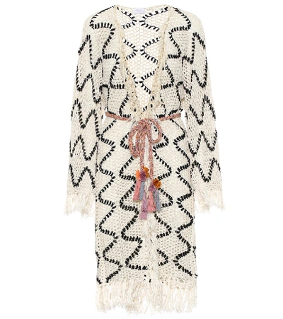 Anna Kosturova Modernista Crochet Cotton Cardigan In White