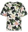 DOLCE & GABBANA FLORAL COTTON-POPLIN TOP,P00389157