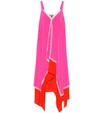 Diane Von Furstenberg Wren Silk Handkerchief Slip Dress In White ,pink