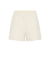 VALENTINO HIGH-RISE WOOL AND SILK SHORTS,P00395567
