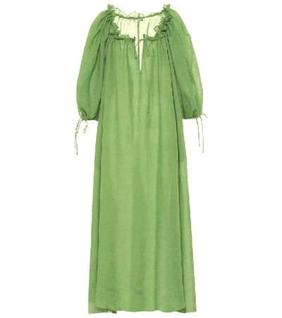 green emerald velvet dress Rent Three Graces Yola Dress In Palm Green main image 0
