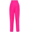 Attico High-rise Trousers With Pinces In Fuxia