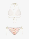 ZIMMERMANN ZIMMERMANN WHITE FLORAL AND CROCHET MIX-MATCH BIKINI,6083WGOL13942065