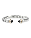 DAVID YURMAN CABLE BRACELET WITH GEMSTONE AND 14K GOLD IN SILVER, 7MM,PROD217530684