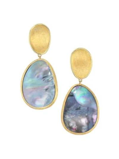 Marco Bicego Lunaria 18k Yellow Gold & Black Mother-of-pearl Drop Earrings