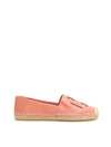 Tory Burch Ines Leather Espadrilles In Tramonto/tramonto/sparkgold (pink)