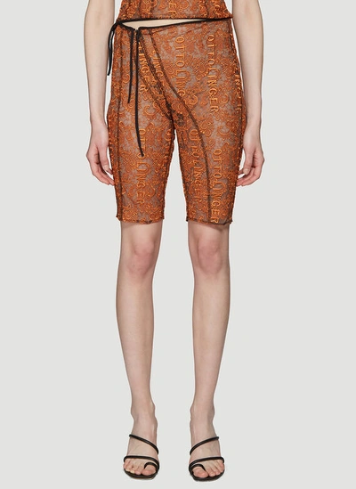 Ottolinger Lace Shorts In Orange