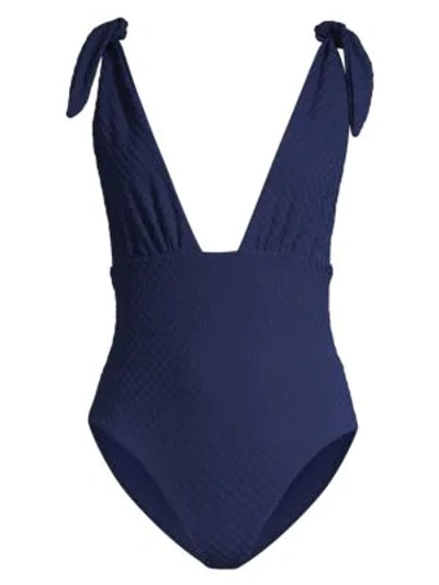 Mara Hoffman Daphne One-piece Swimsuit In Navy