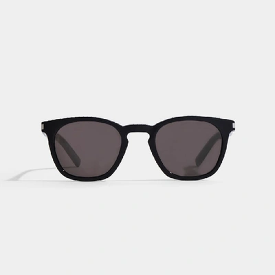 Saint Laurent Classic Sl 28 Sunglasses In Black Acetate And Black Lenses