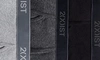 2(x)ist Men's Underwear, Essentials Boxer Brief 3 Pack In Black/ Heather Grey/ Charcoal
