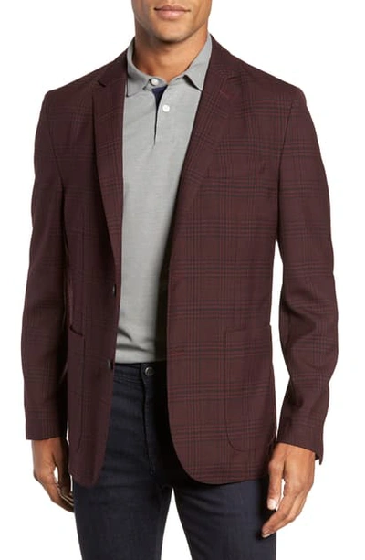 Vince Camuto Dell Aria Slim Fit Unconstructed Sport Coat In Port Plaid |  ModeSens