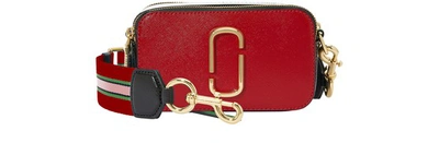 Marc Jacobs The Snapshot Crossbody Bag In Fire Red Multi
