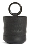 Simon Miller Bonsai 15 Calfskin Leather Bucket Bag - Black In Black Tonal