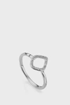 Monica Vinader Riva Mini Kite Sterling Silver And Diamond Stacking Ring In Neutral