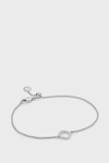 Monica Vinader Riva Mini Circle Sterling Silver And Diamond Bracelet In Neutral