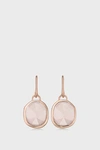 Monica Vinader Rose Gold Plated Vermeil Silver Siren Rose Quartz Wire Drop Earrings In R Gold