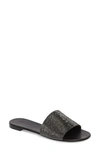Giuseppe Zanotti Crystal Embellished Slide Sandal In Black