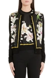 DOLCE & GABBANA LILY PANEL SILK CARDIGAN,FX451TJASHA