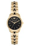 Michael Michael Kors Runway Mercer Bracelet Watch, 28mm In Gold/ Black/ Gold