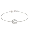 ANNOUSHKA 18CT WHITE GOLD DIAMOND INITIAL C BRACELET,000625671