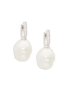 MAJORICA Sterling Silver, Crystal & Baroque Organic Cultured Man-Made Pearl Drop Earrings