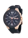 JUST CAVALLI STAINLESS STEEL RUBBER-STRAP CHRONOGRAPH WATCH,0400011017977
