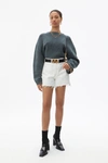 ALEXANDER WANG float zip denim shorts