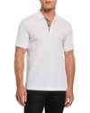 BURBERRY MEN'S EDDIE PIQUE POLO SHIRT, WHITE,PROD148562118