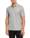 BURBERRY MEN'S EDDIE PIQUE POLO SHIRT, GRAY,PROD148561672