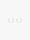 ALL BLUES ALL BLUES STERLING SILVER CARVED MINI HOOP EARRINGS,10156813883225