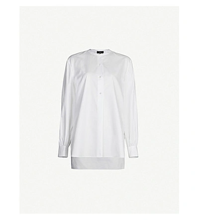Theory Perfect Cotton Popover Tunic In White