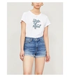 RAG & BONE NINA TURN-UP HIGH-RISE DENIM SHORTS